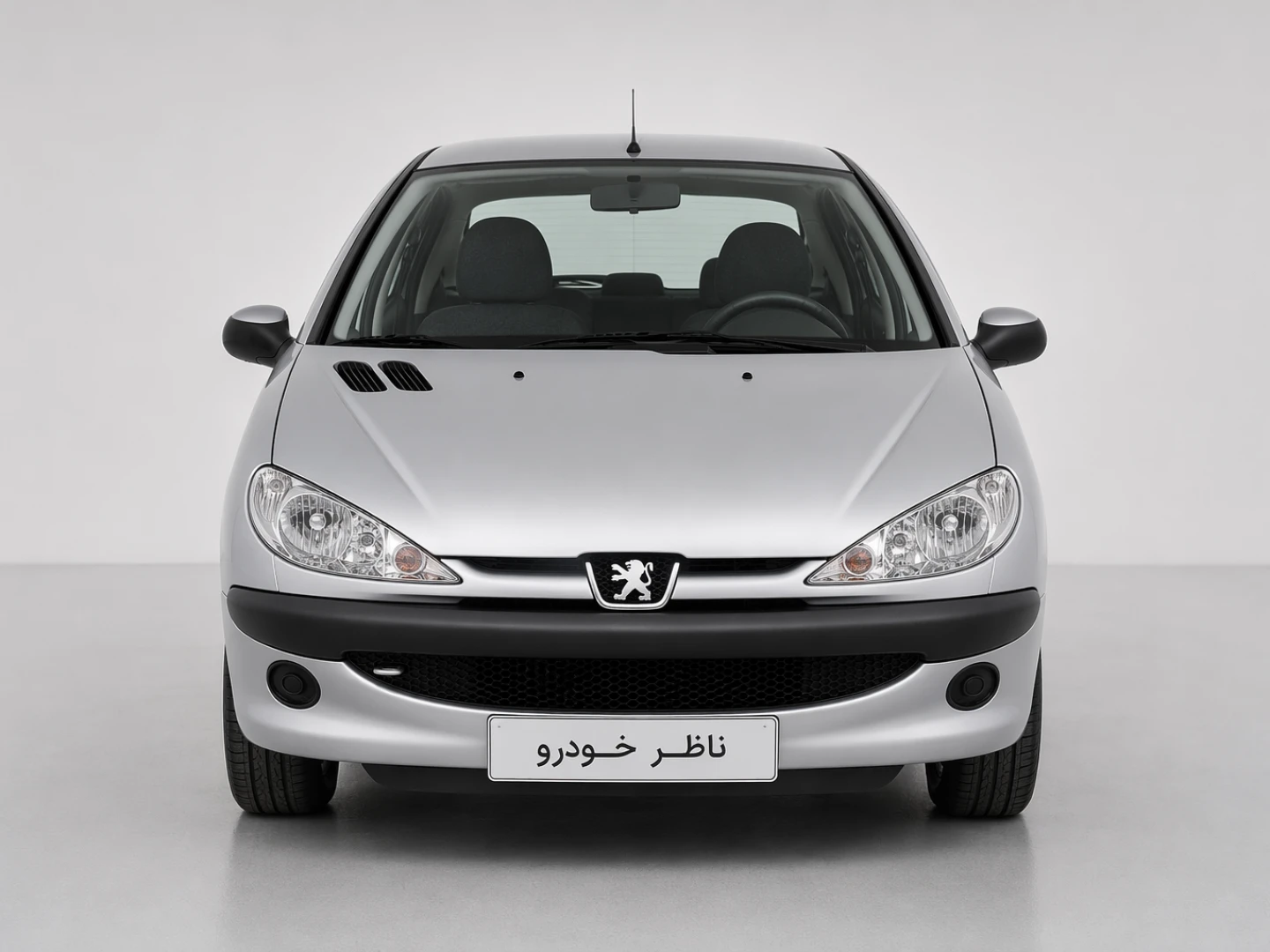 نمای مستقیم جلو پژو 206 SD V20 سال 1385 - 1400